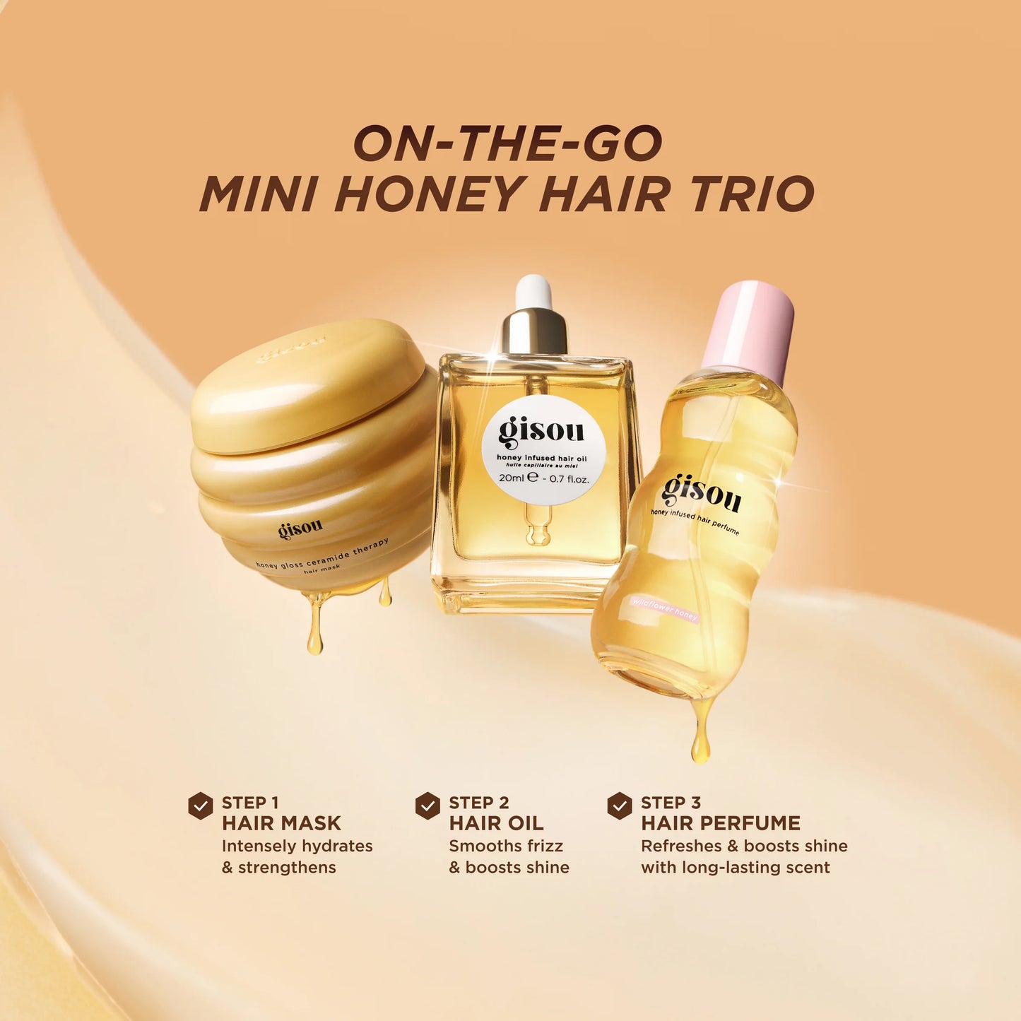 On The Go Honey Hair Trio