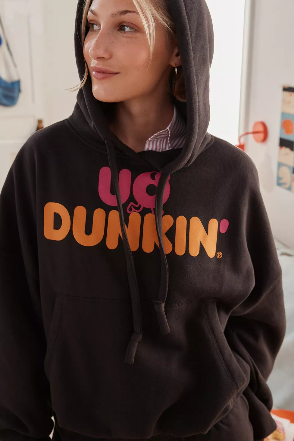 Dunkin' UO Exclusive Graphic Bubble Hoodie Sweatshirt