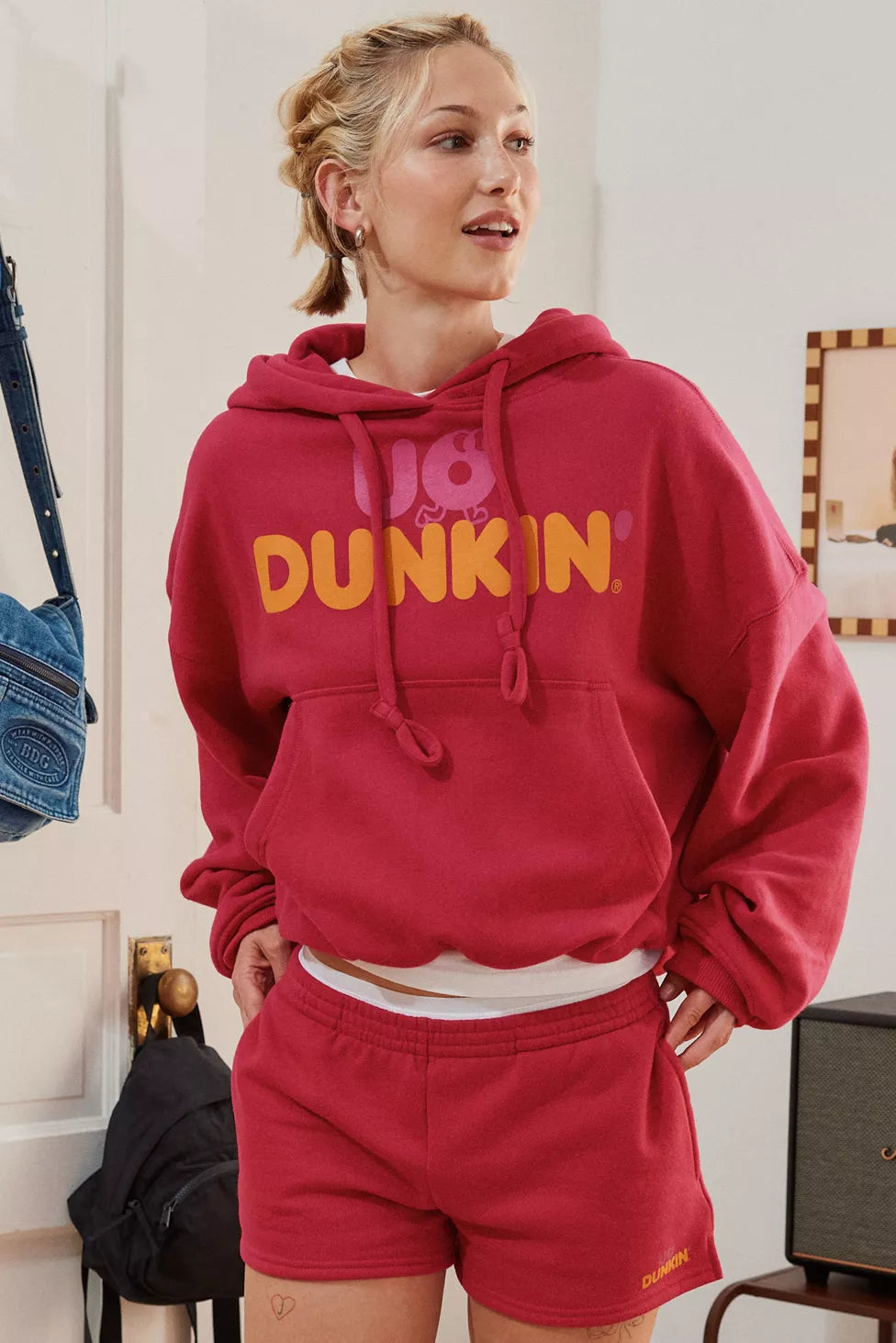 Dunkin' UO Exclusive Graphic Bubble Hoodie Sweatshirt