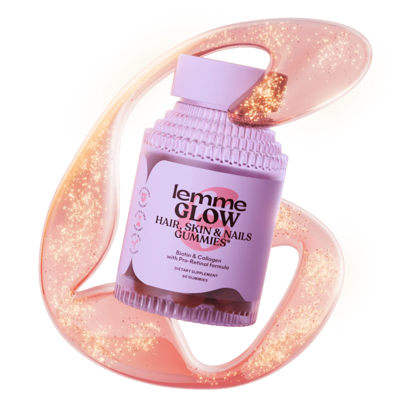 Lemme Glow Hair, Skin & Nails Gummies