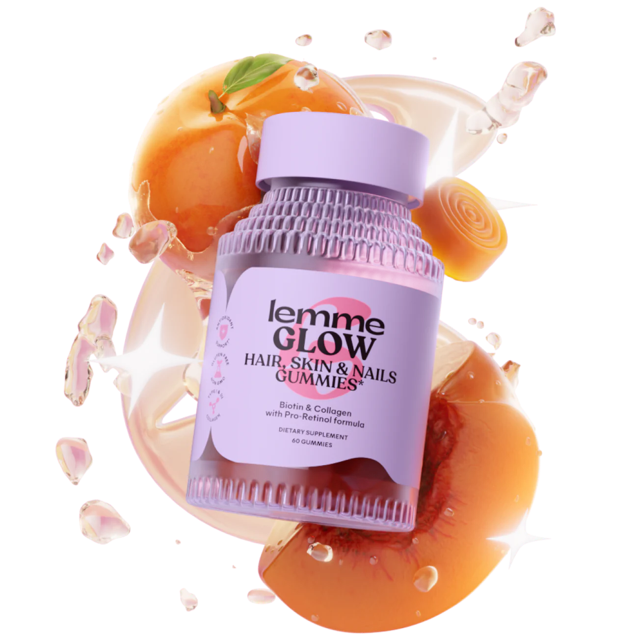 Lemme Glow Hair, Skin & Nails Gummies