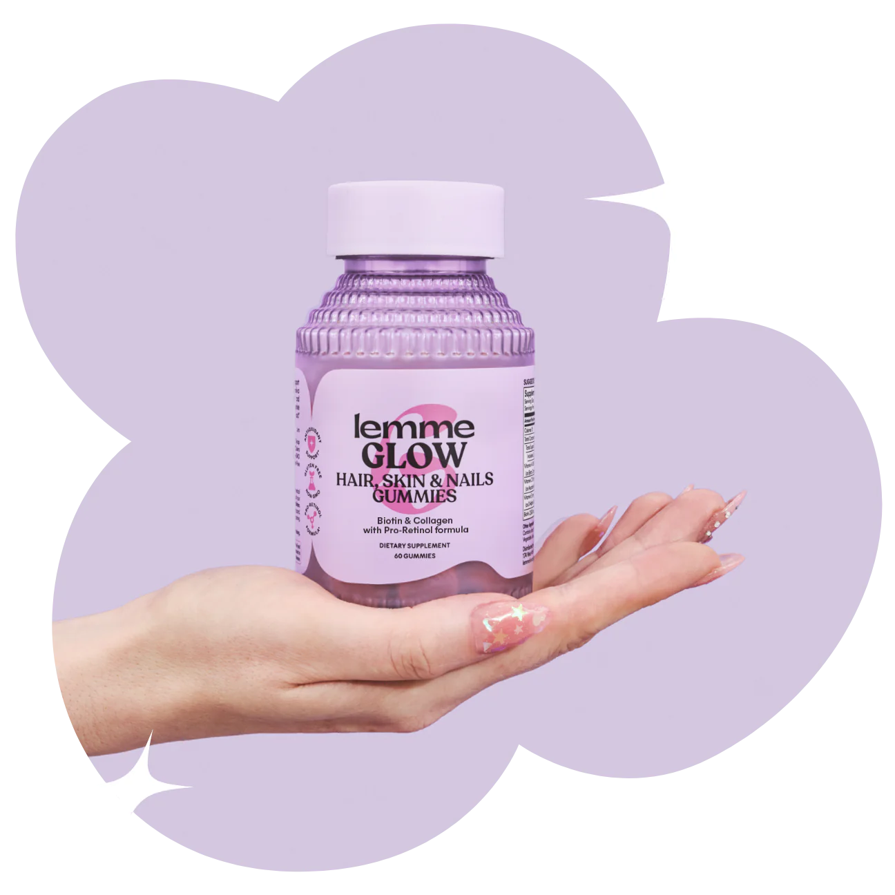 Lemme Glow Hair, Skin & Nails Gummies