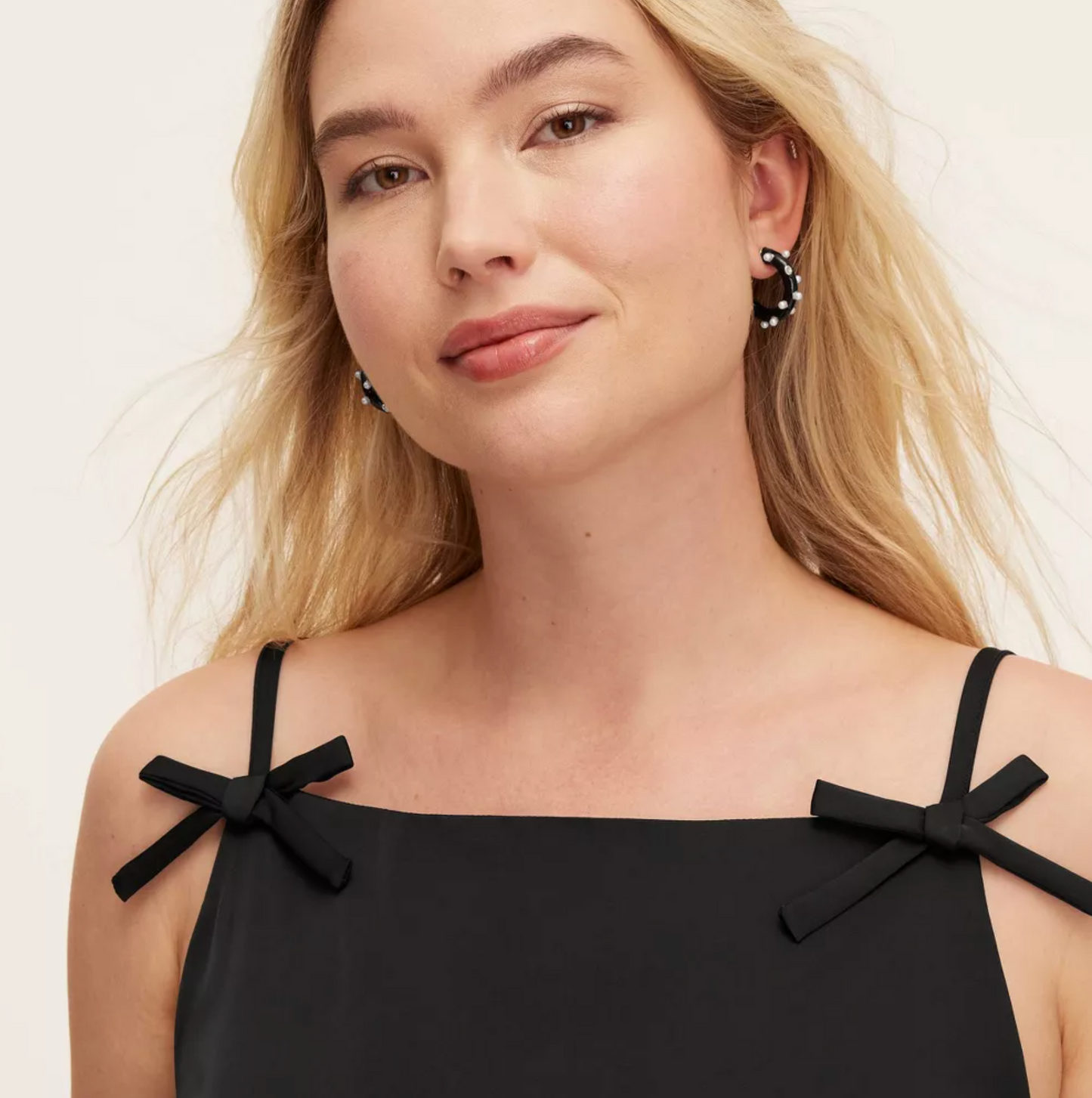 Pearl Polka Dot Hoop Earrings