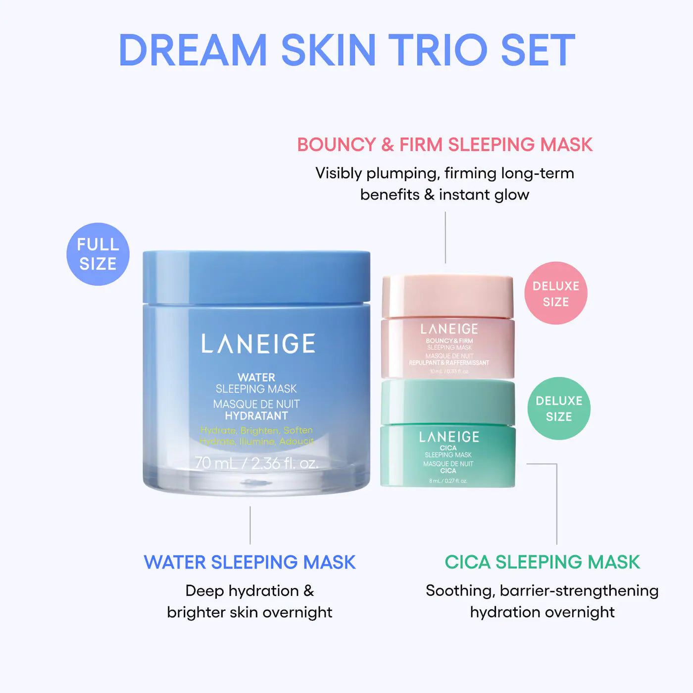 Dream Skin Trio Sleeping Masks Set