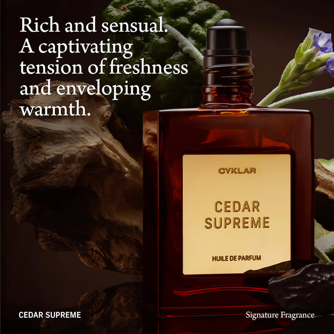 Cedar Supreme Roll-On Perfume Oil with Tonka Bean