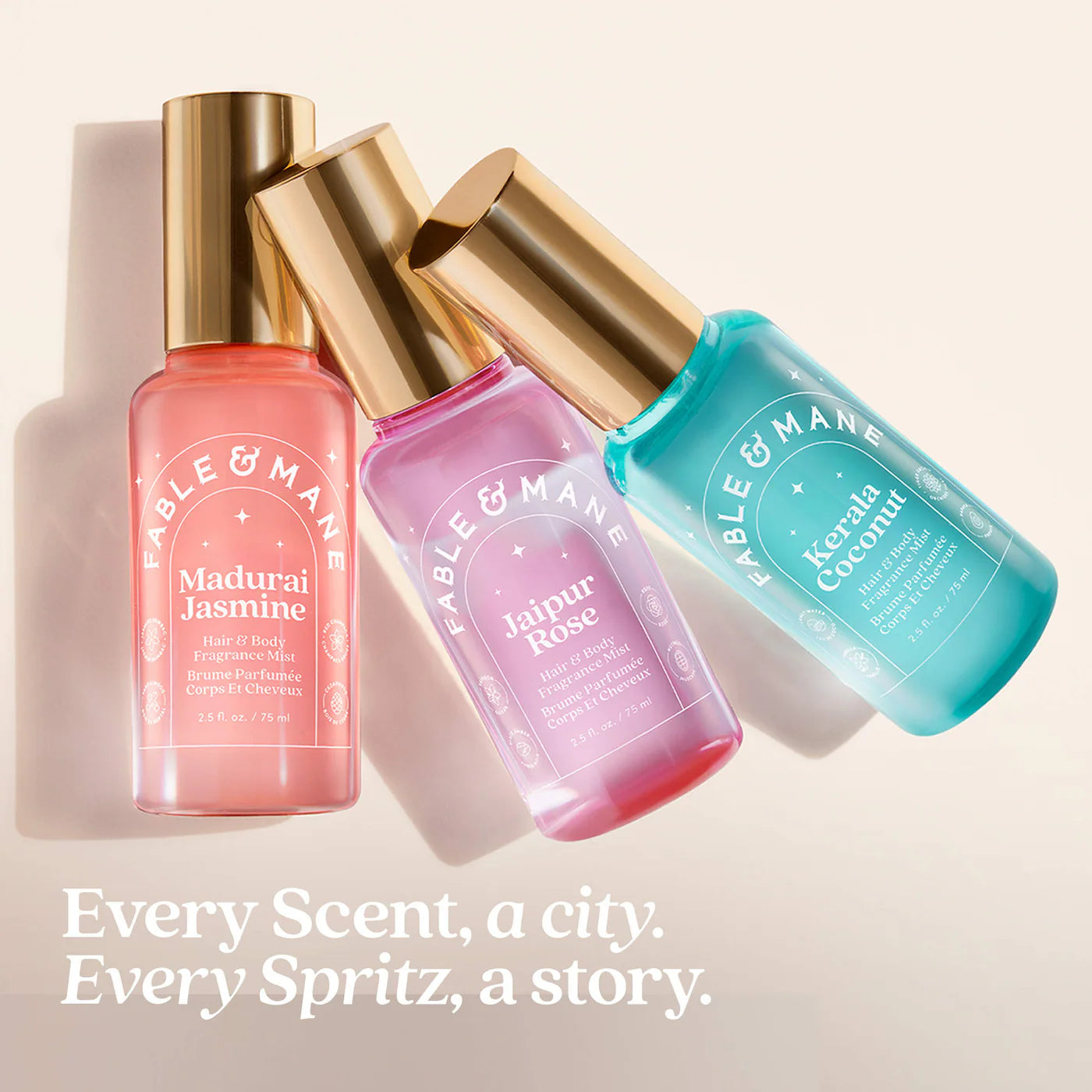 Jaipur Rose Hair & Body Mist with Saffron + Black Amber