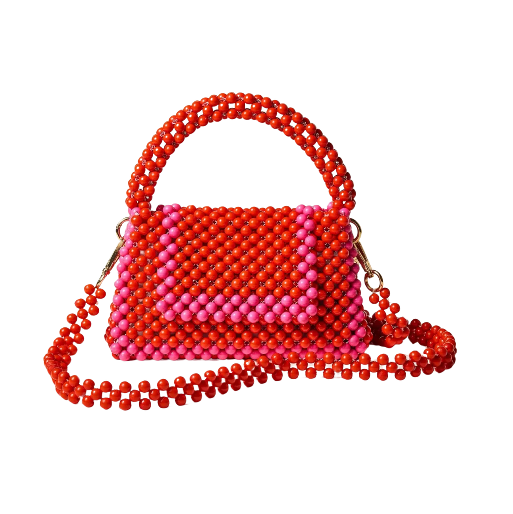 Colorblock Beaded Crossbody Bag