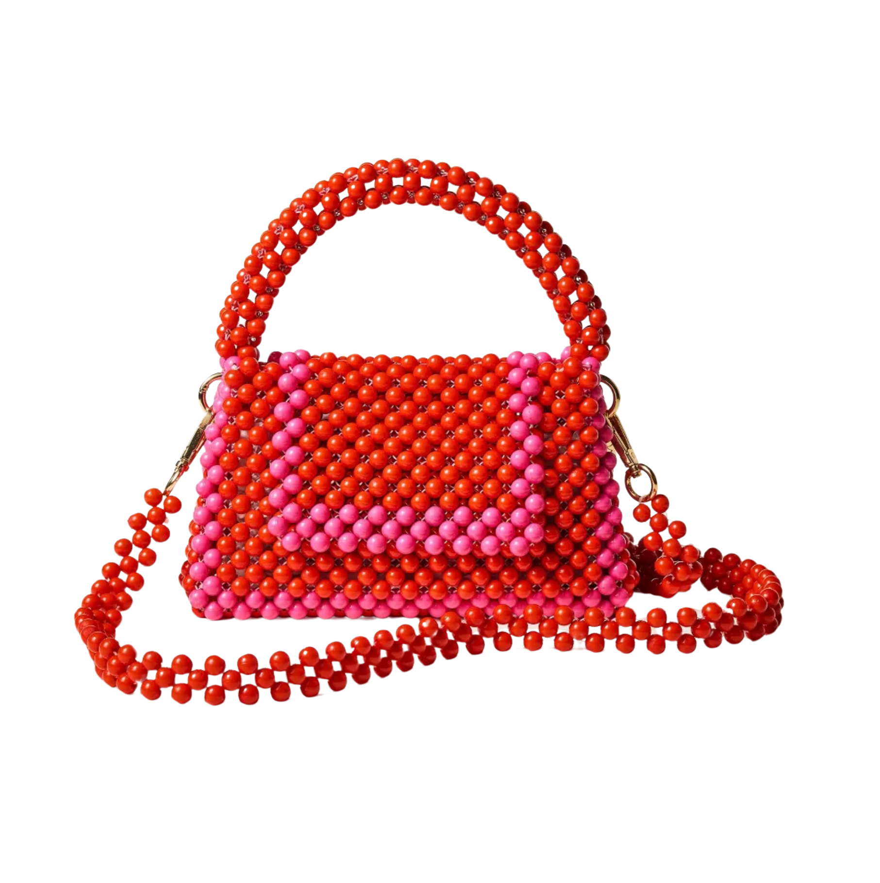 Colorblock Beaded Crossbody Bag