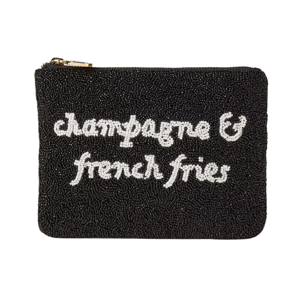 Champagne & French Fries Beaded Clutch