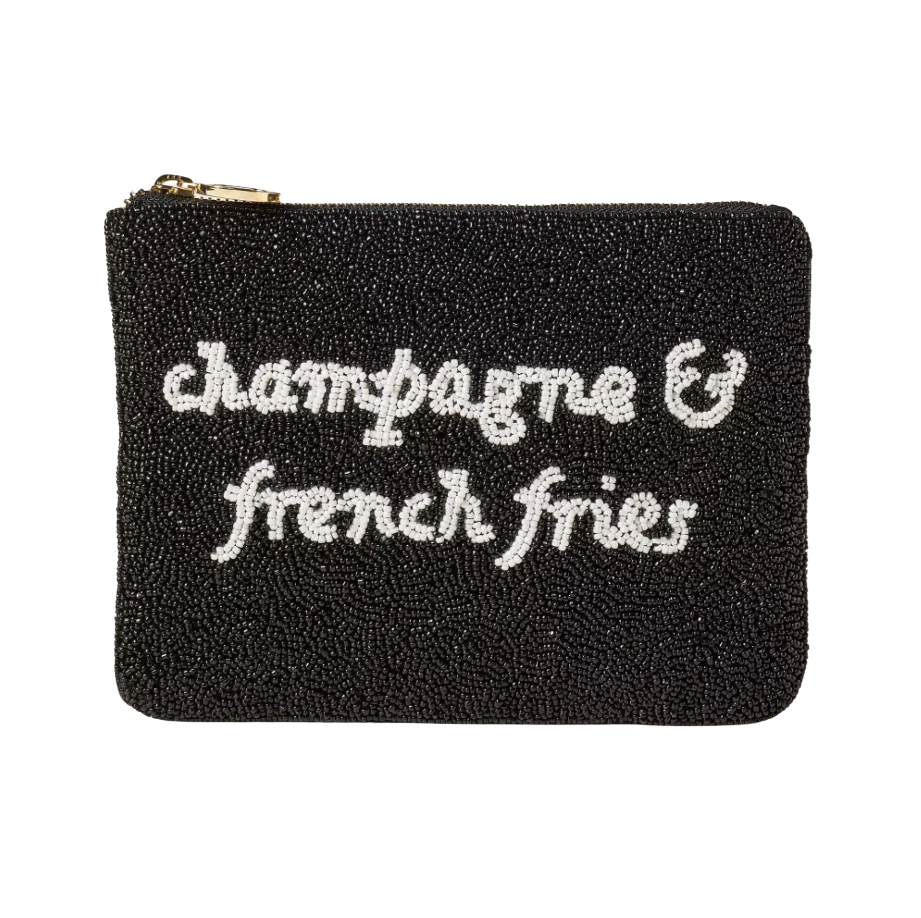 Champagne & French Fries Beaded Clutch