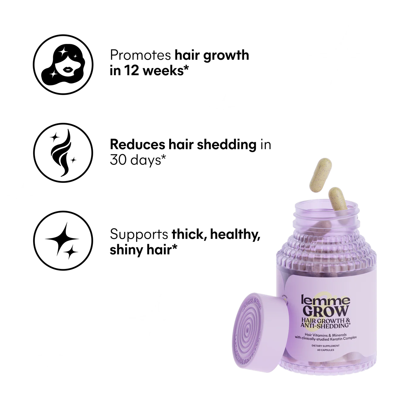 Lemme Grow Hair Growth & Anti-Shedding Capsules