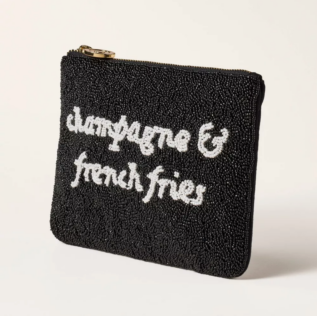 Champagne & French Fries Beaded Clutch