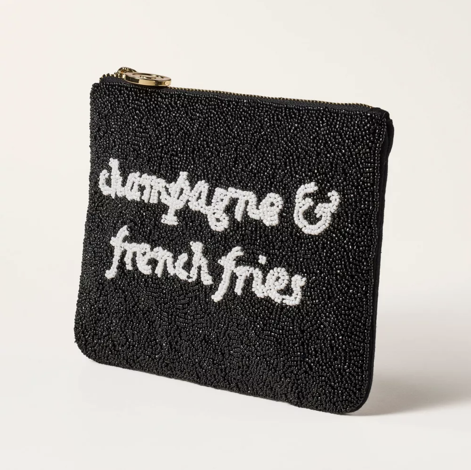 Champagne & French Fries Beaded Clutch
