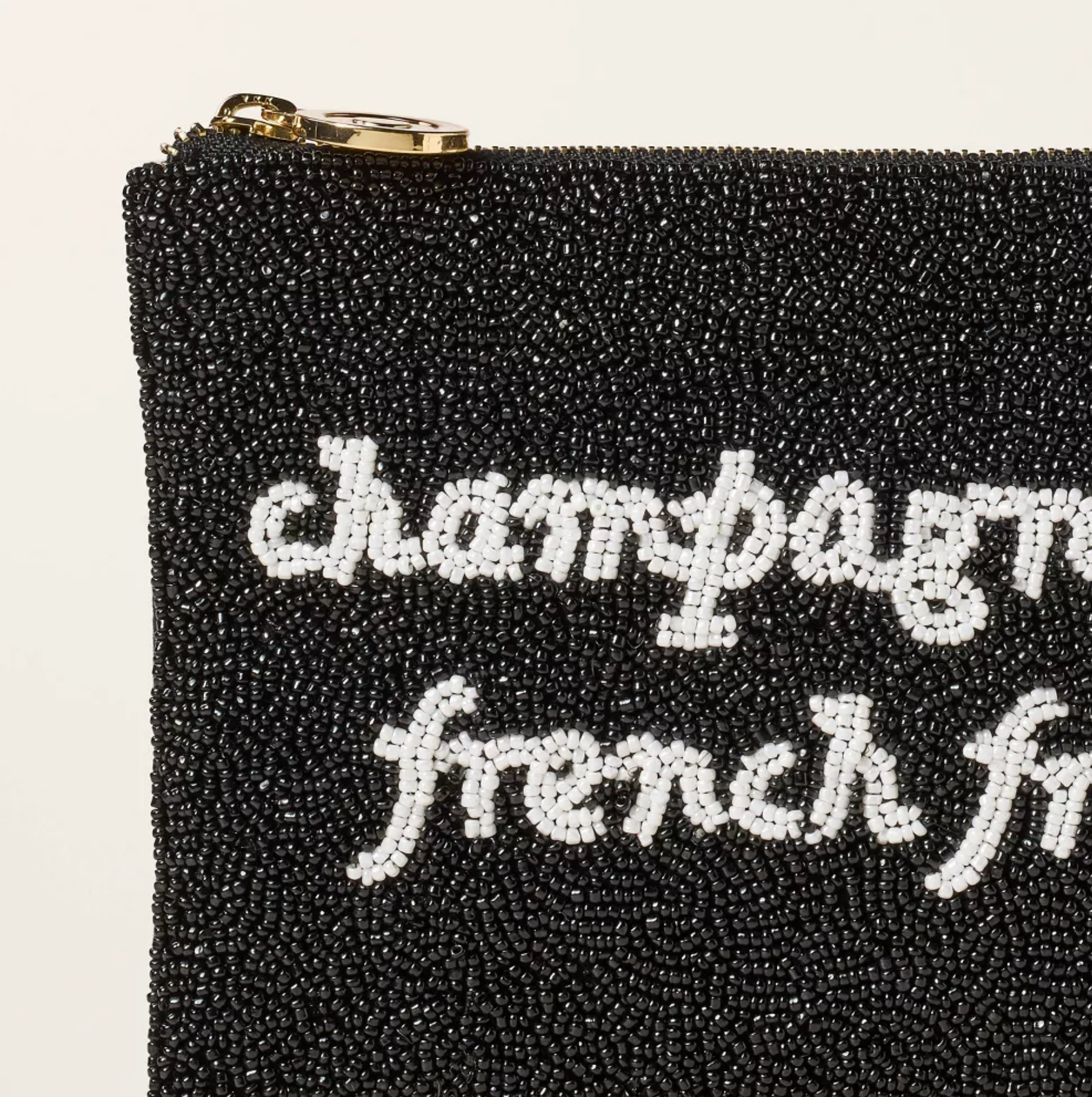 Champagne & French Fries Beaded Clutch