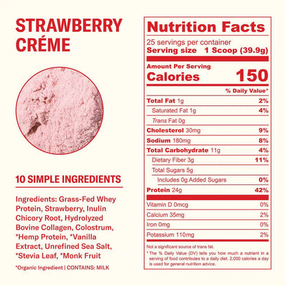 Farmer Protein Powder Strawberry Cream