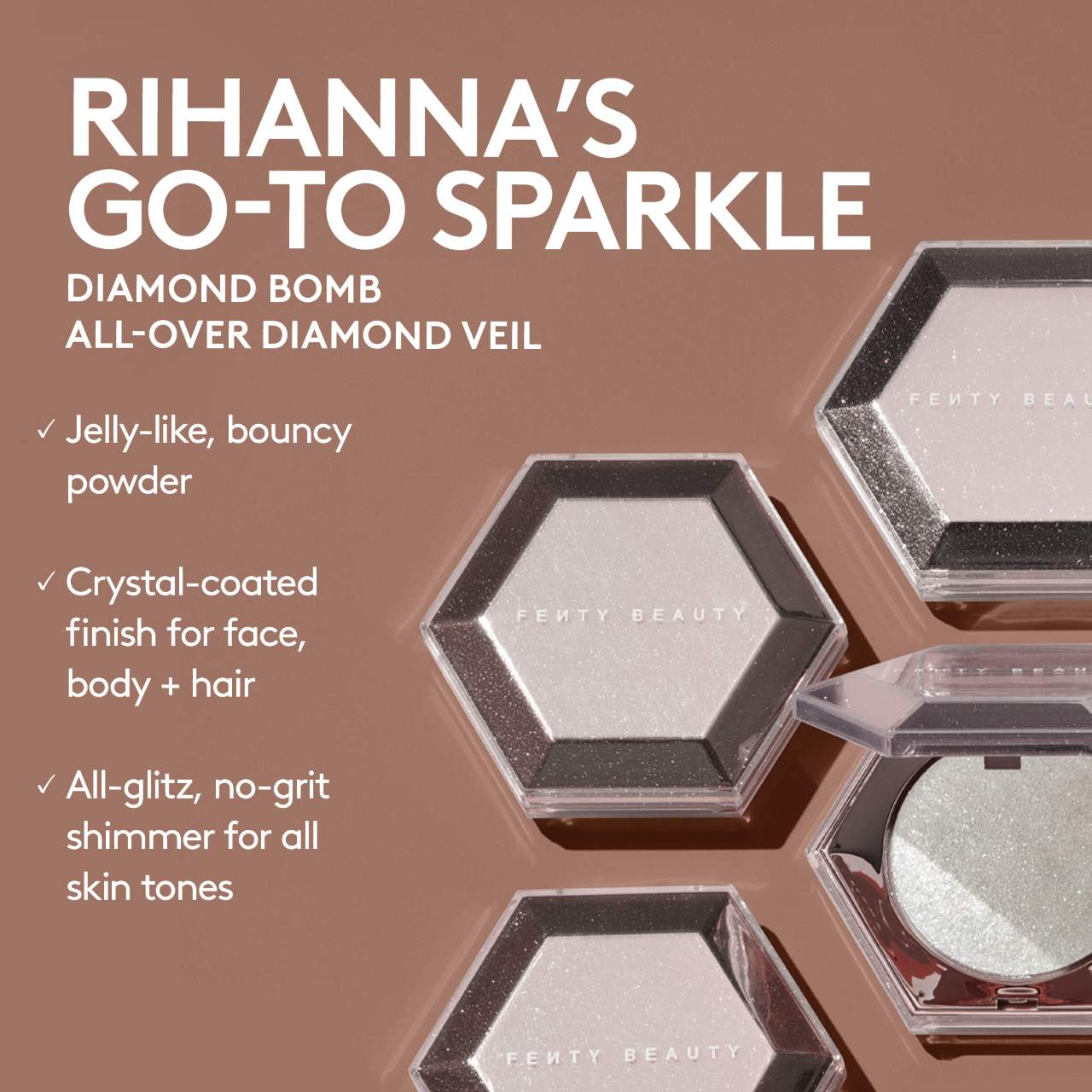 Diamond Bomb All-Over Diamond Veil