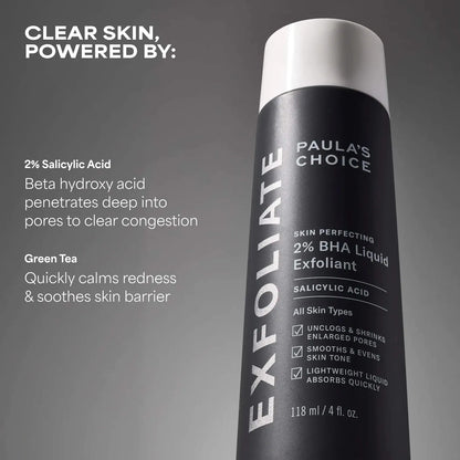 Skin Perfecting 2% BHA Exfoliating Toner for Clear Skin