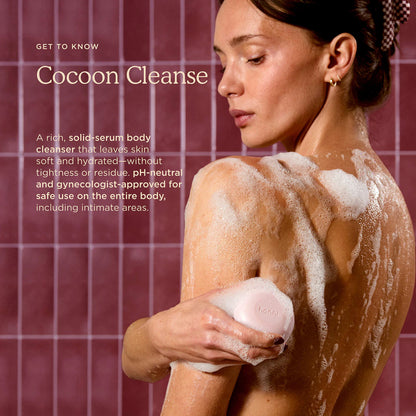 Cocoon Cleanse Solid Body Serum Cleanser with Shea Butter