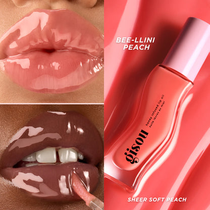 Honey Infused Lip Oil - Bee-llini Peach