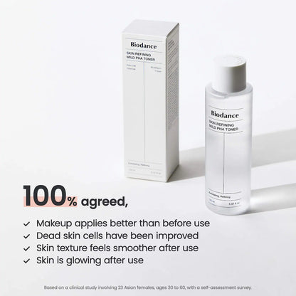 Skin Refining Mild PHA Toner with 8% PHA for Gentle Exfoliation