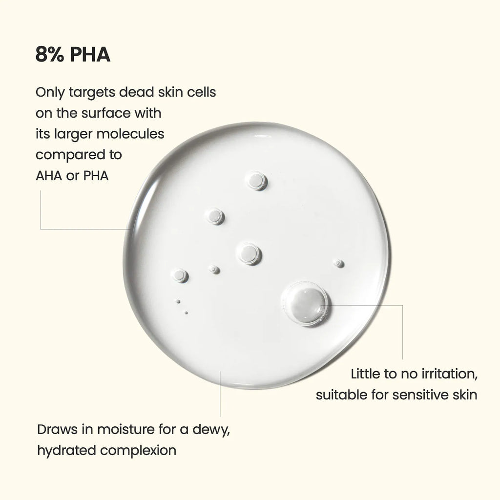 Skin Refining Mild PHA Toner with 8% PHA for Gentle Exfoliation