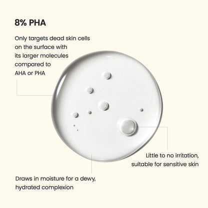 Skin Refining Mild PHA Toner with 8% PHA for Gentle Exfoliation