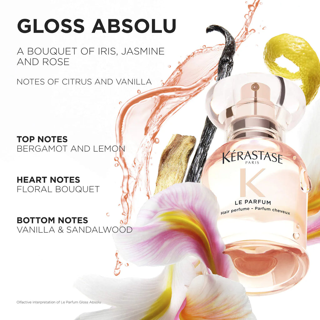 Gloss Absolu Hair Perfume with Citrus, Vanilla & Rose