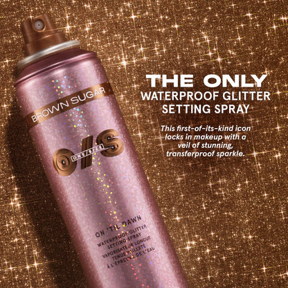 On 'Til Dawn Waterproof Glitter Setting Spray - Brown Sugar