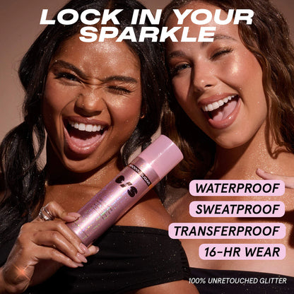 On 'Til Dawn Waterproof Glitter Setting Spray - Brown Sugar