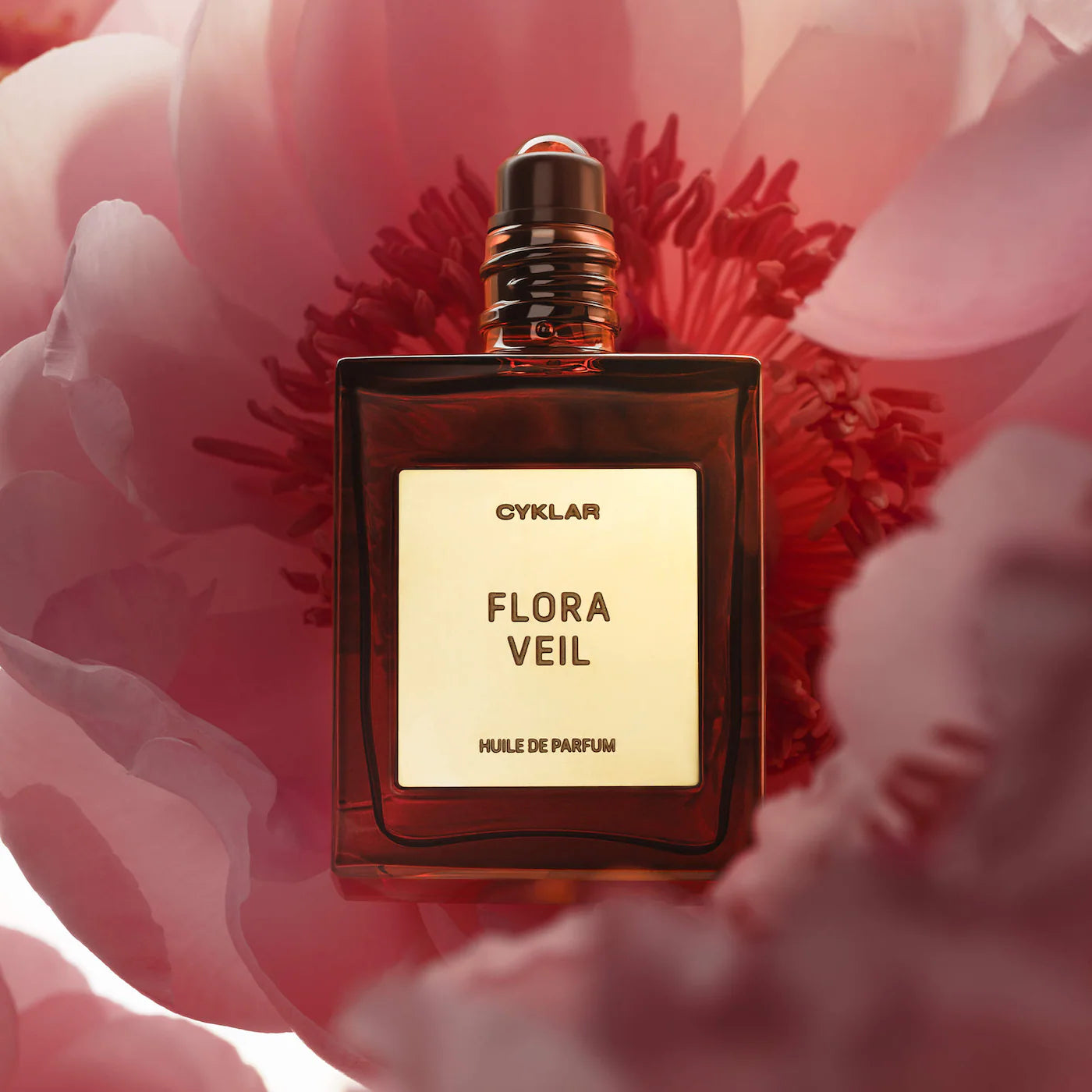Flora Veil Roll-On Perfume Oil with Skin Musk and Peony