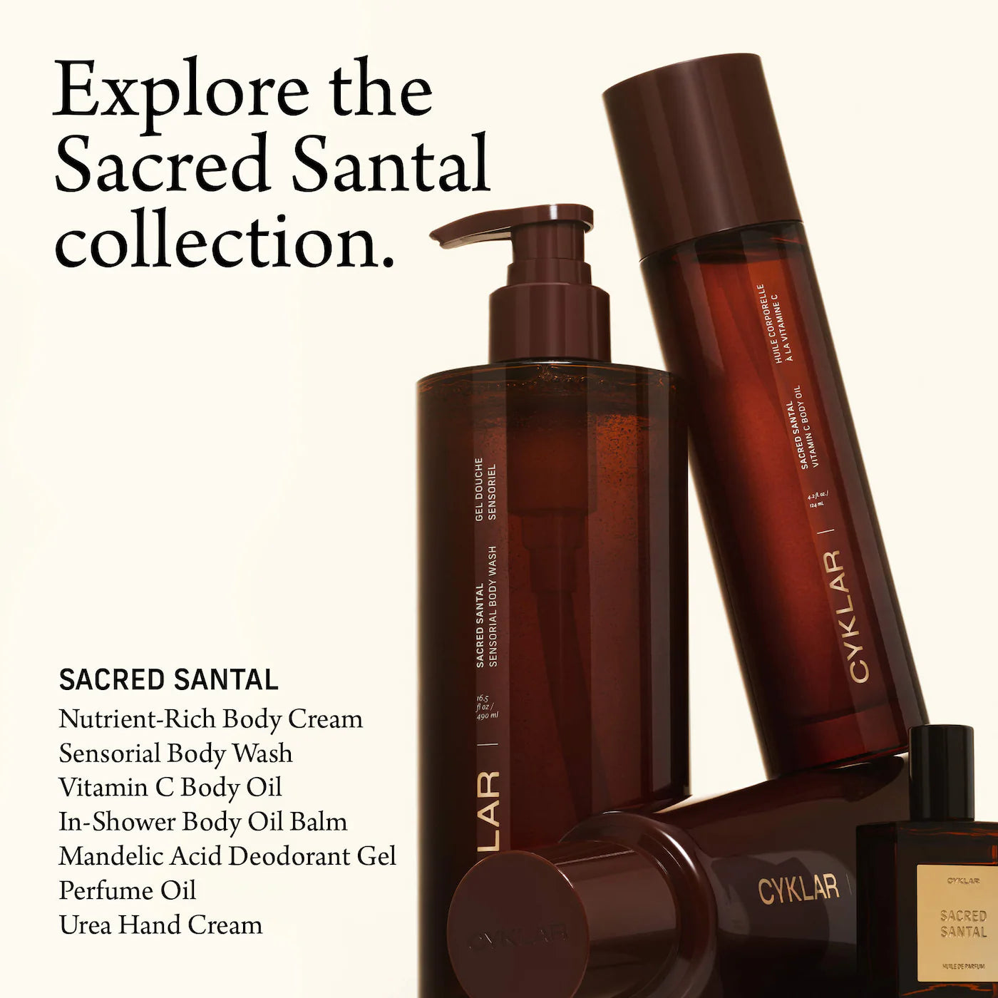 Sacred Santal In-Shower Body Oil Balm with Ceramides