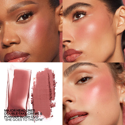 Mini Major Headlines Double-Take Crème & Powder Blush Duo
