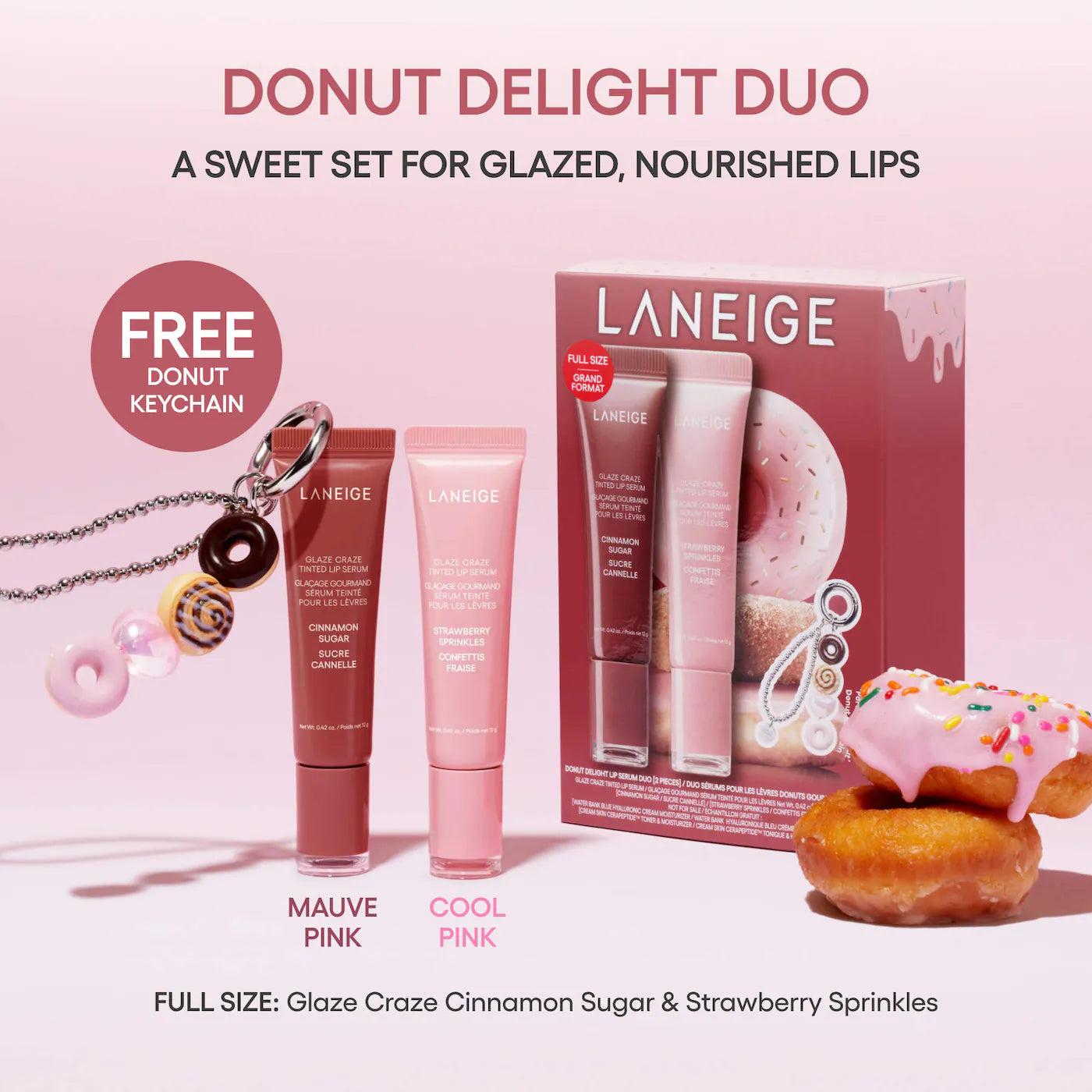 Glaze Craze Donut Delight Lip Serum Duo