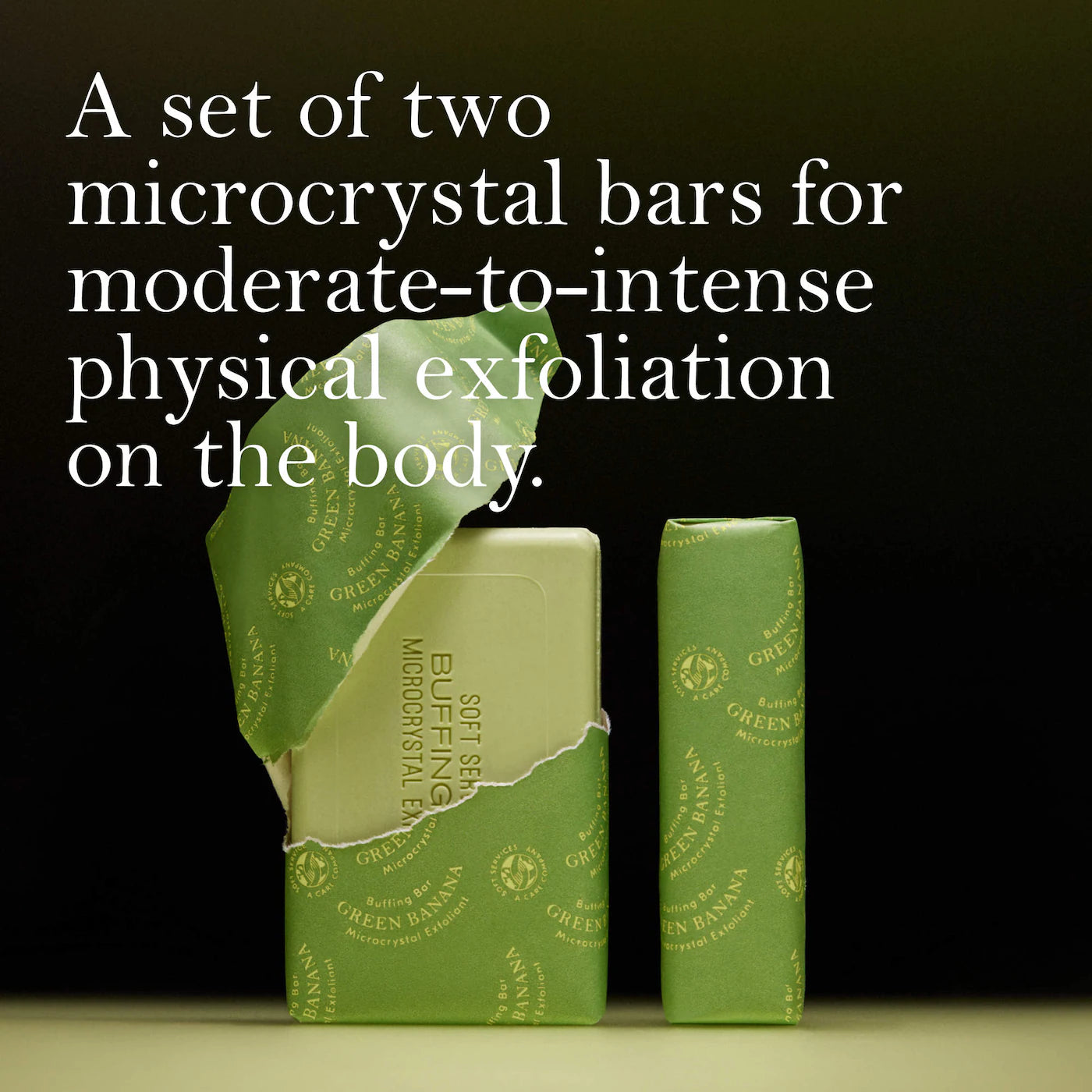 Green Banana Buffing Bar Exfoliating Body Bar for KP and Ingrown Hair