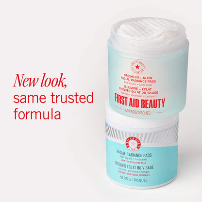 Brighten + Glow Facial Radiance Pads with Glycolic + Lactic Acids