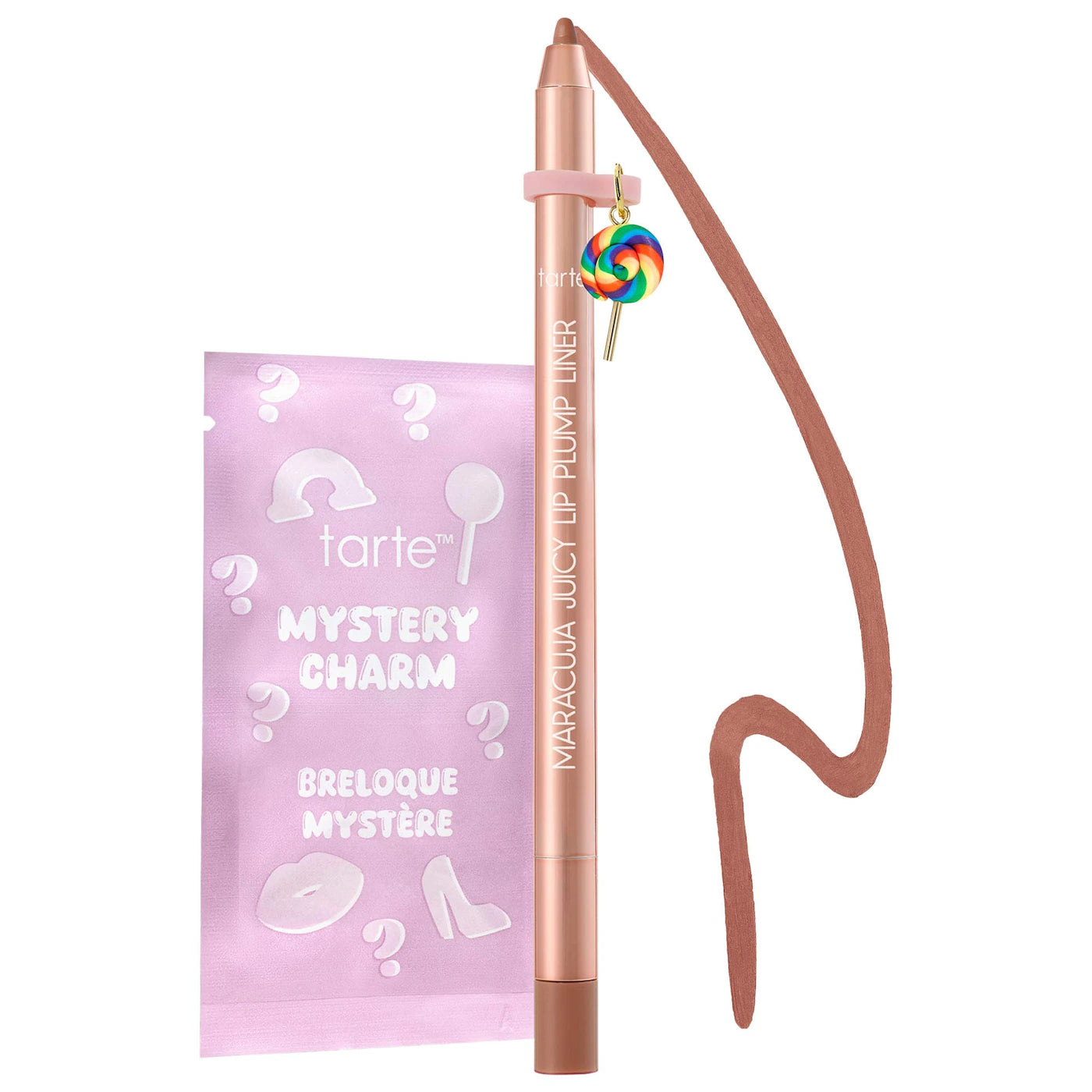 maracuja juicy lip plump peptide liner with charm