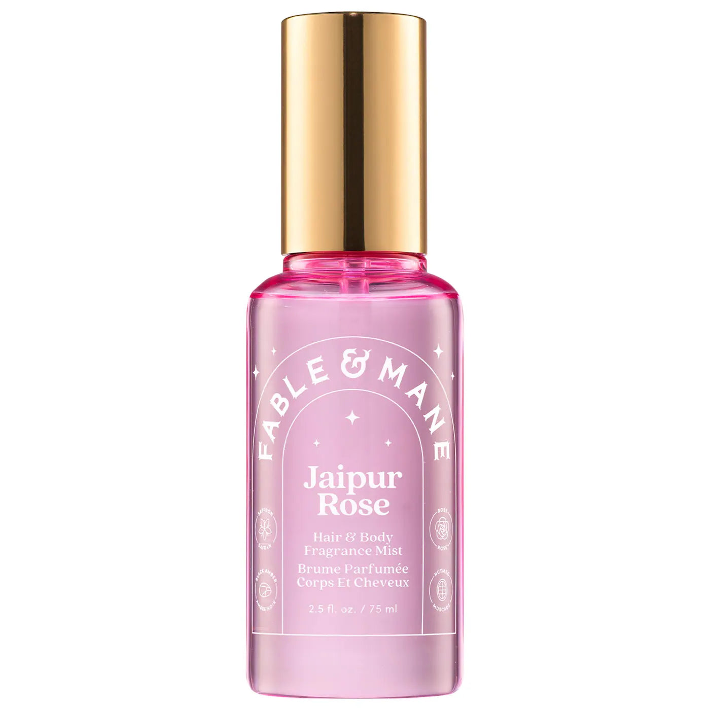 Jaipur Rose Hair & Body Mist with Saffron + Black Amber