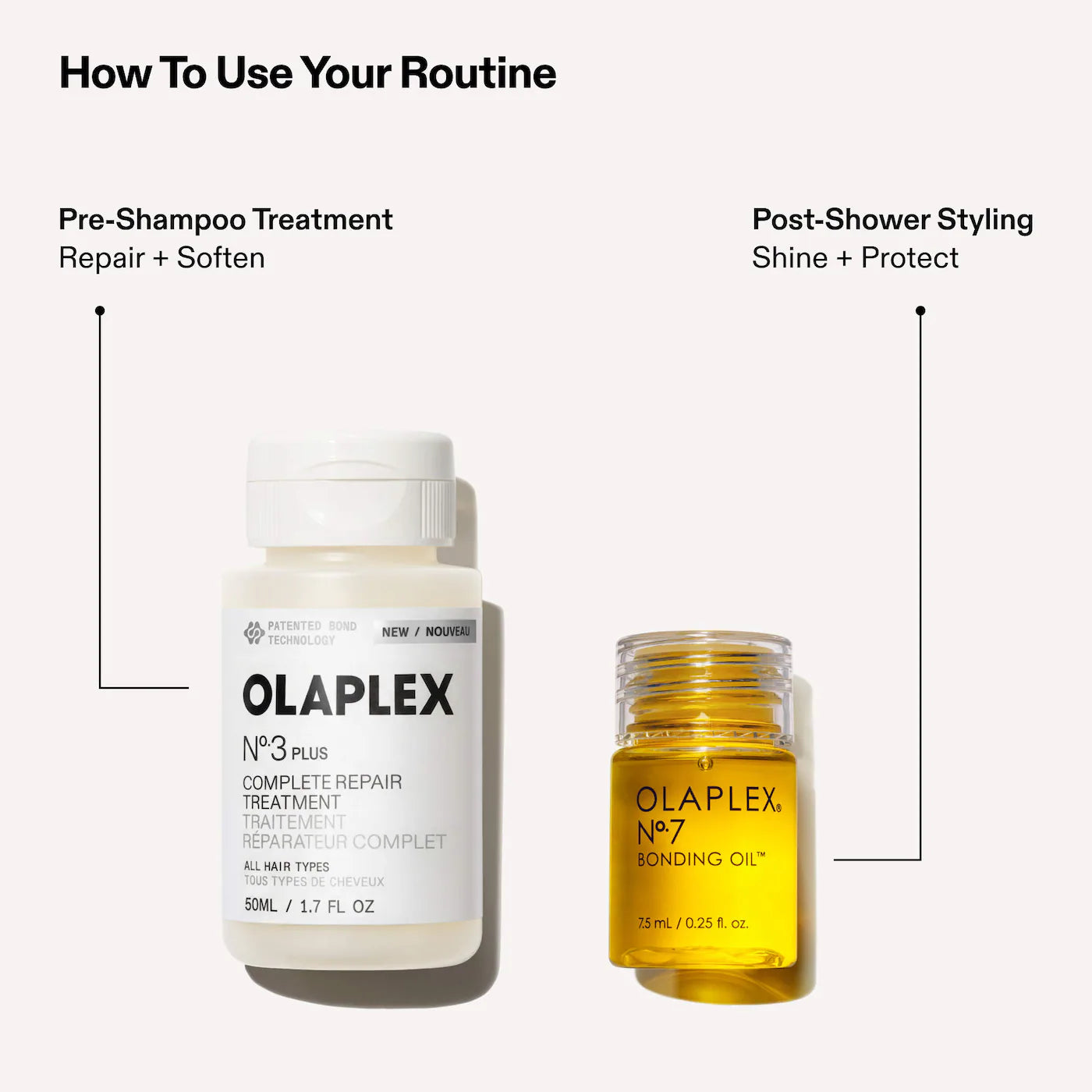 Bond Repair Hair Treatment and Anti-Frizz Hair Oil Set