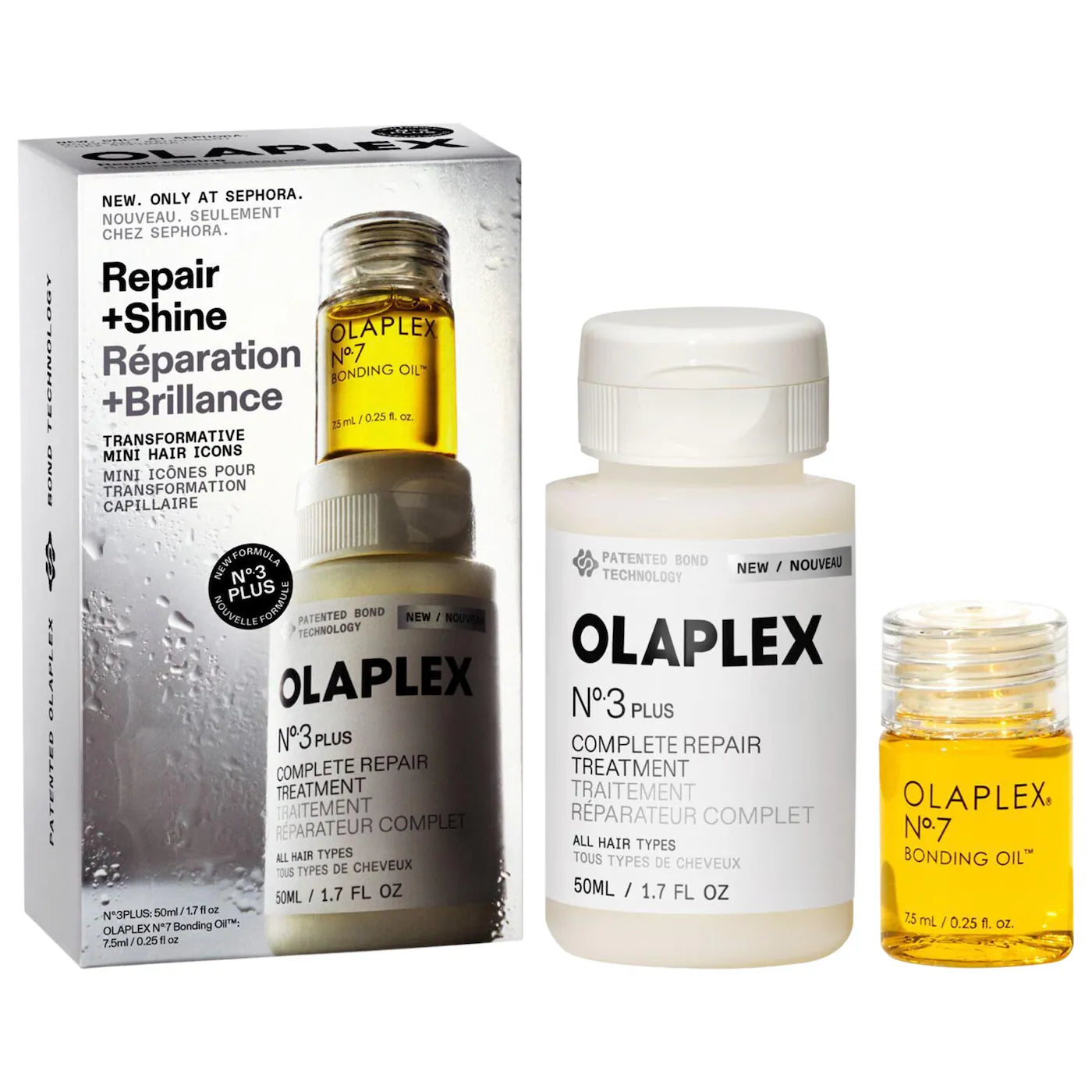 Bond Repair Hair Treatment and Anti-Frizz Hair Oil Set