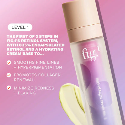 0.15% Retinol Refillable Night Cream for Fine Lines + Wrinkles