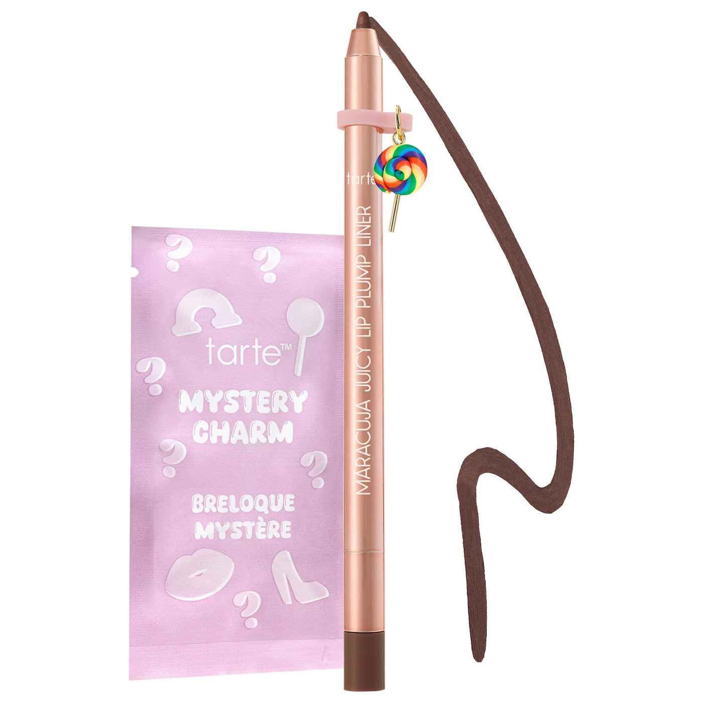 maracuja juicy lip plump peptide liner with charm