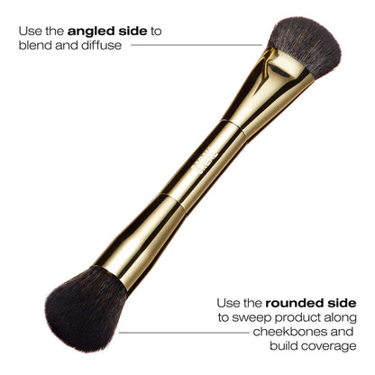 Dual Blush and Blur Precision Brush for Blushing and Lifting