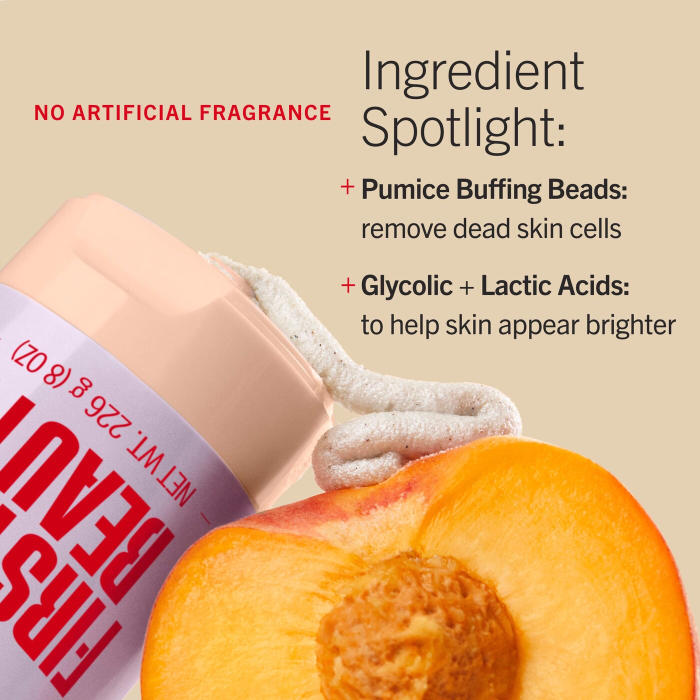 KP Bump Eraser Body Scrub with 10% AHA – Peach