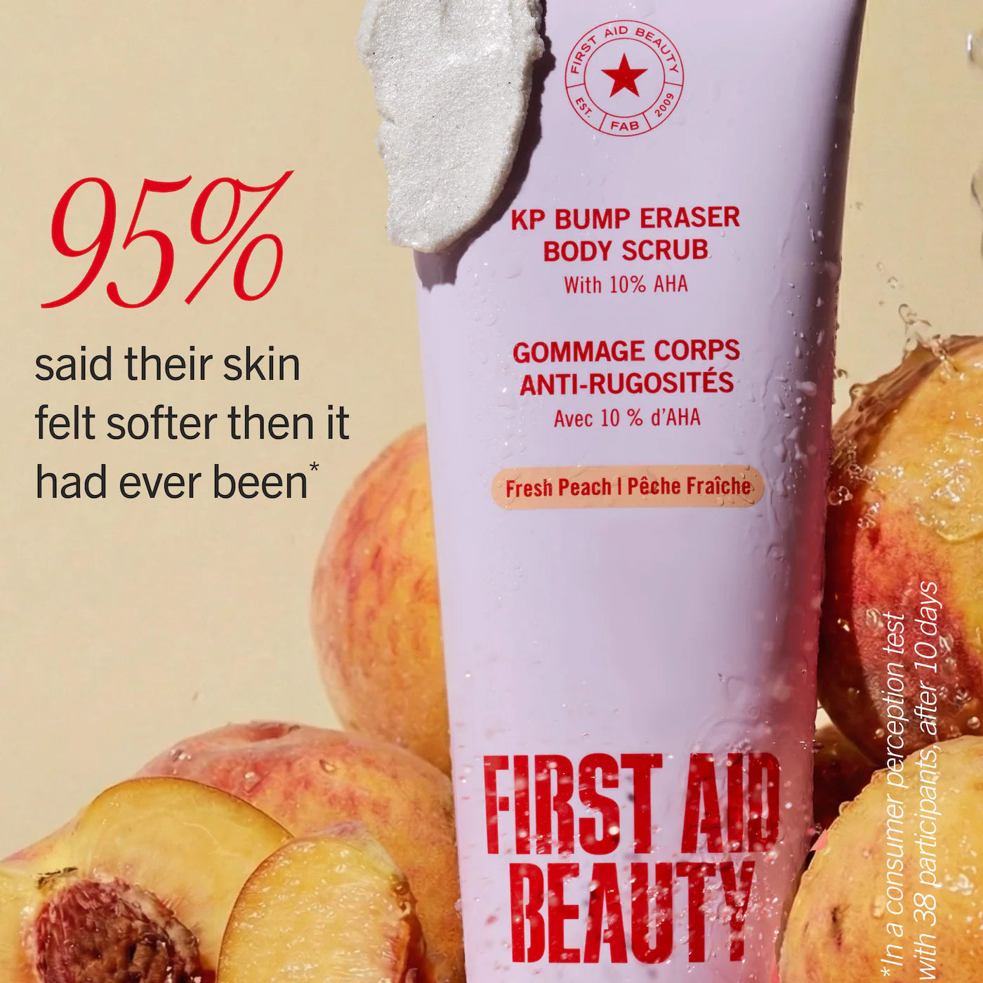 KP Bump Eraser Body Scrub with 10% AHA – Peach