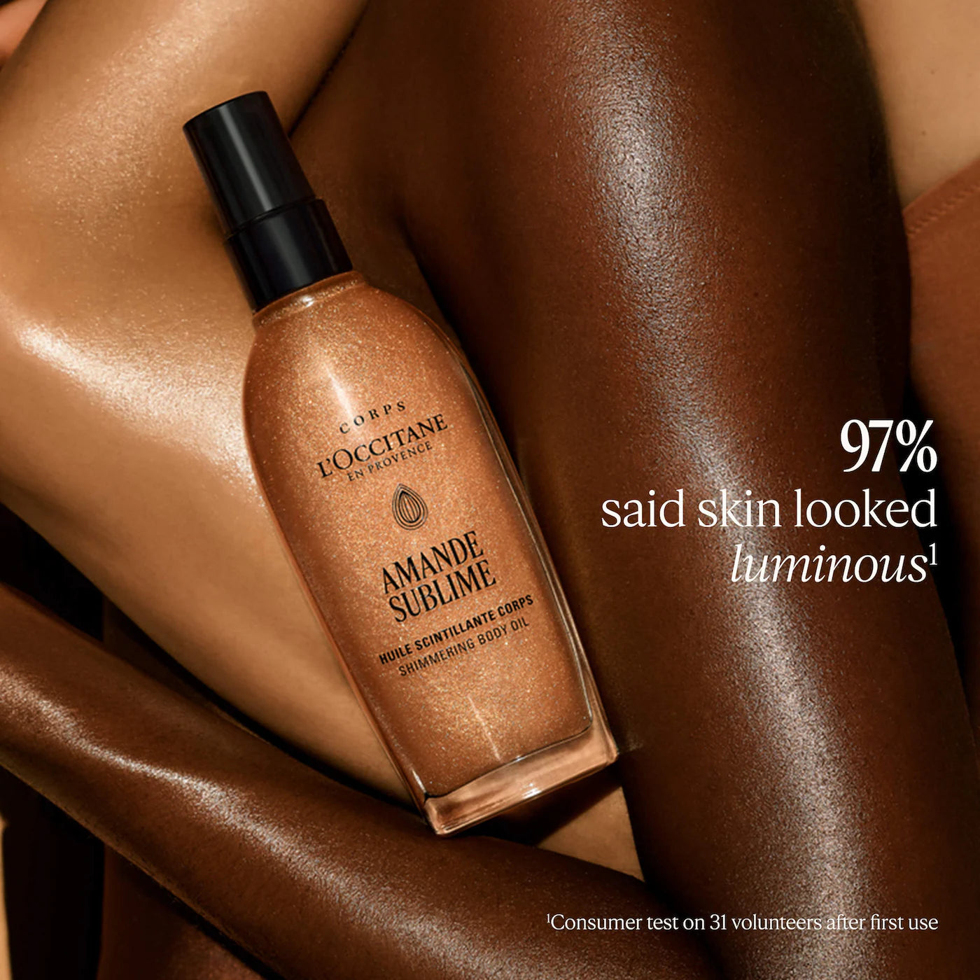 Instant Golden Glow with Almond Shimmering Body Oil