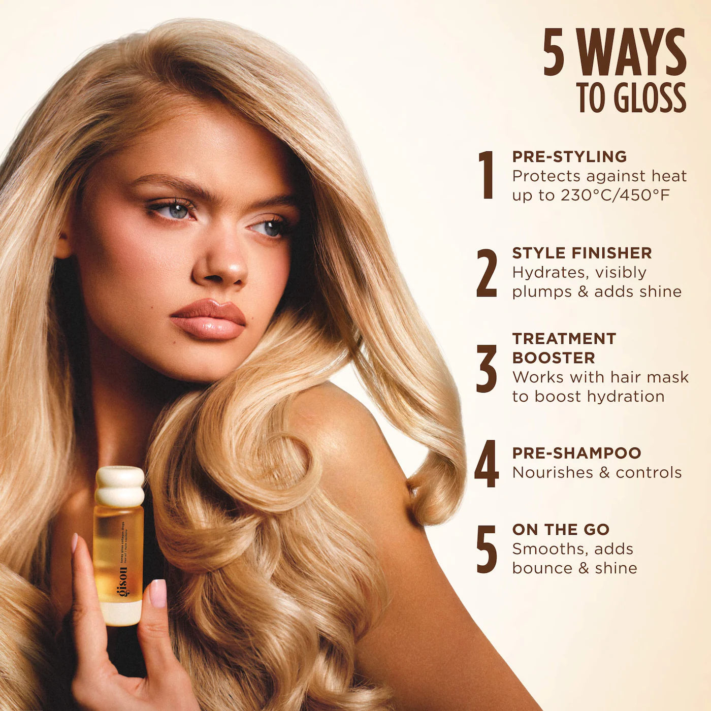 Honey Gloss Collagen Drops Hair Oil for Fine to Medium Hair