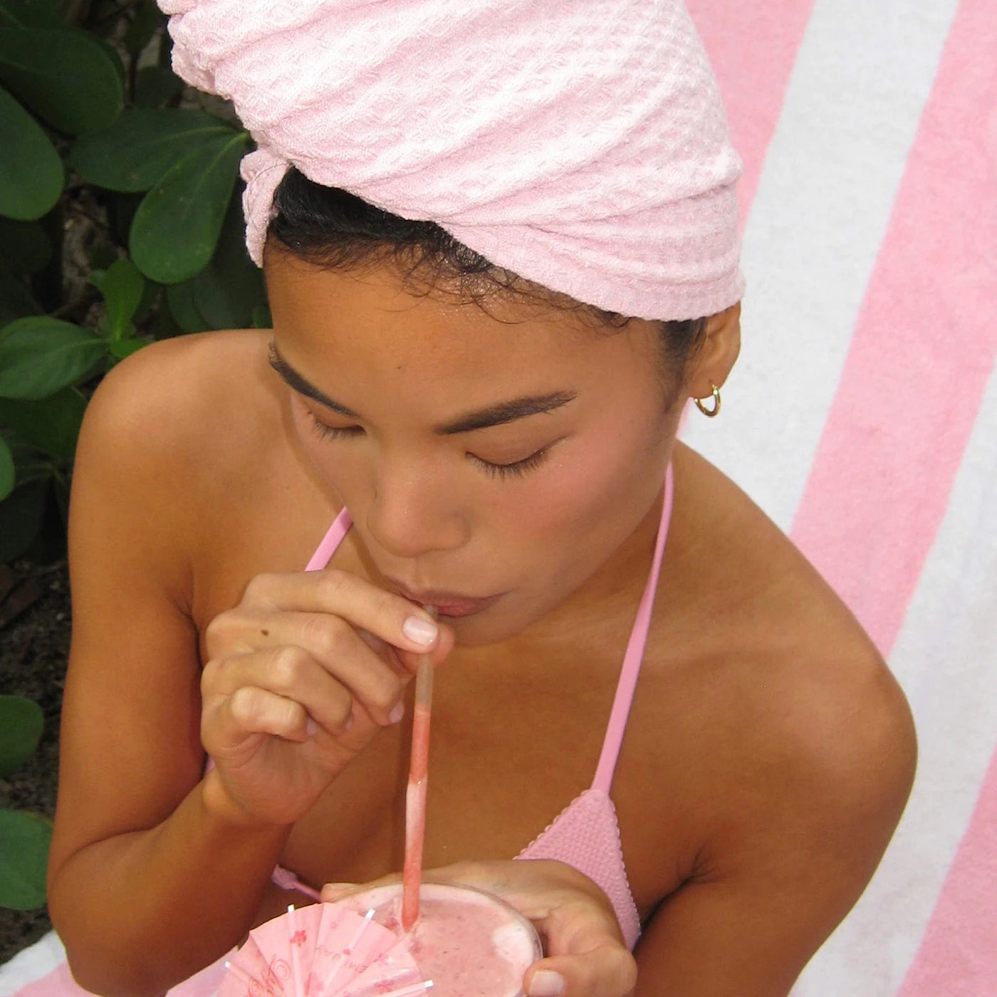Heavenly Hair Towel in Lychee Baby