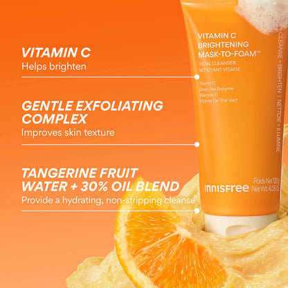 Vitamin C Brightening Daily Korean Mask-to-Foam™ Cleanser