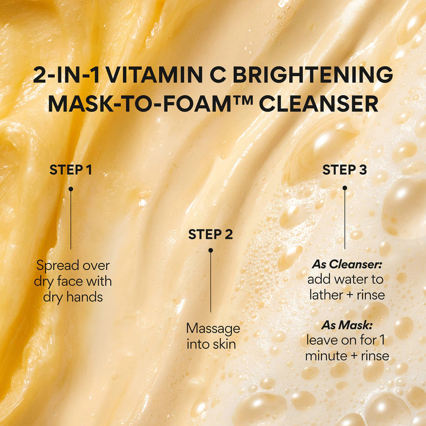 Vitamin C Brightening Daily Korean Mask-to-Foam™ Cleanser