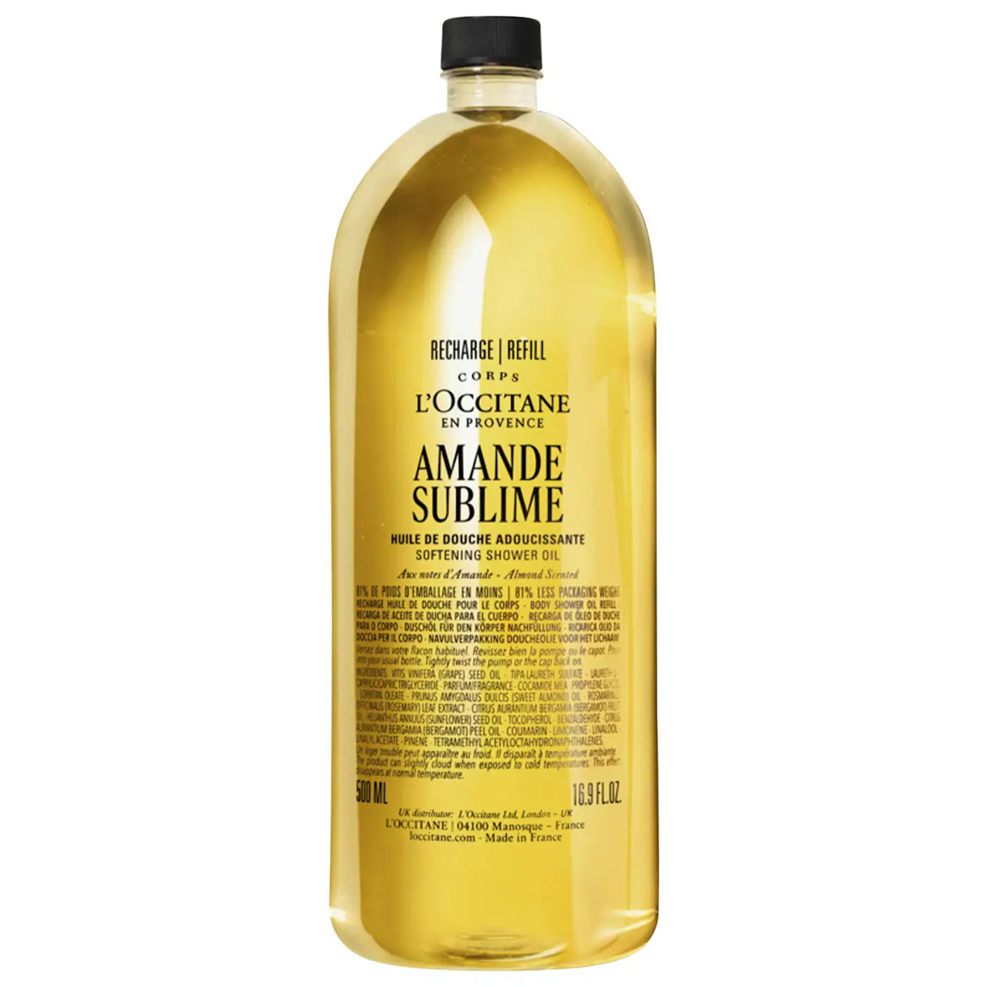 Cleansing And Softening Refillable Shower Oil With Almond Oil